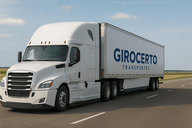 Caminhão da Giro Certo Transportes